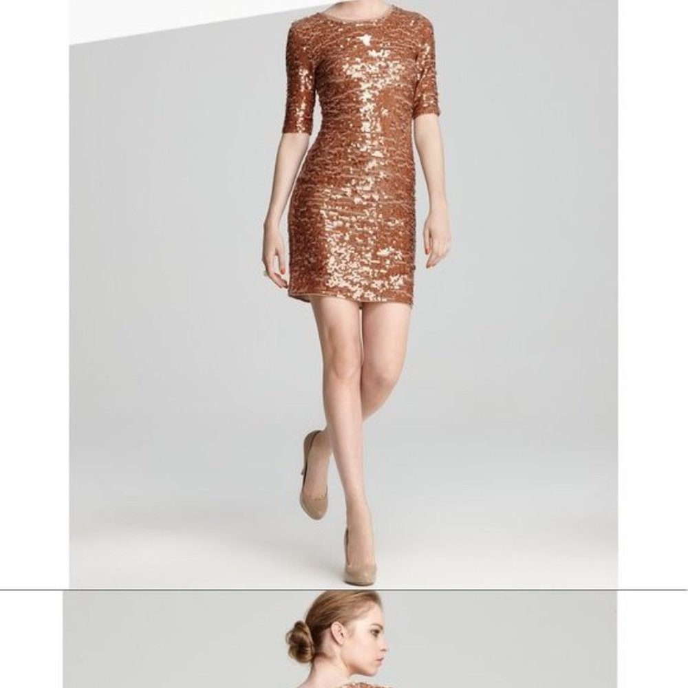 BCBG Marta Sequin Dress M BCBGMaxAzria